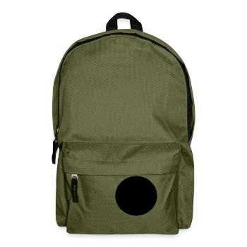 Kreis, Kugel, Ball - Rucksack - Olivgrün - Vorne