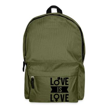 Love is love - Rucksack - Olivgrün - Vorne