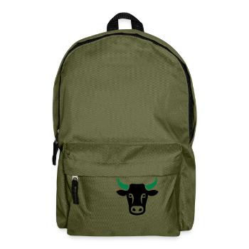 Kuh Rind Kopf - Rucksack - Olivgrün - Vorne