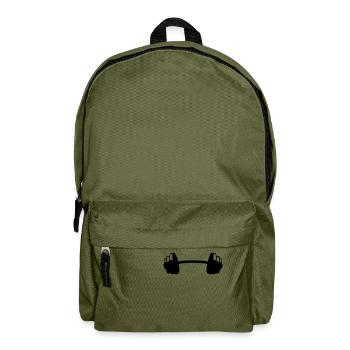 Hantel Krafttraining Bodybuilding Gewicht 8 - Rucksack - Olivgrün - Vorne