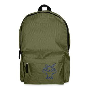 Bunny Bodybuilder Gym Muscles Strong Fitness Biceps - Backpack - olive green - Front
