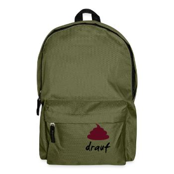 scheiss drauf - Rucksack - Olivgrün - Vorne