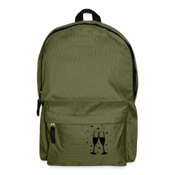 sekt anstossen design - Rucksack - Olivgrün - Vorne