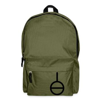 Agender Symbol - Geschlechtslos - Rucksack - Olivgrün - Vorne
