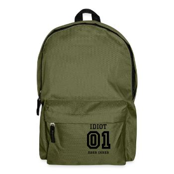 Idiot, aber ihrer - Rucksack - Olivgrün - Vorne