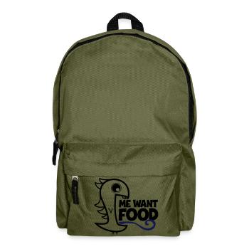 me want food! - Rucksack - Olivgrün - Vorne
