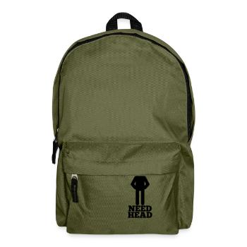 brauche Kopf - Rucksack - Olivgrün - Vorne