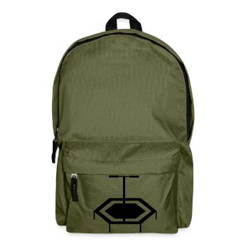 jumping trampolin girl jumpen jump Geschenk - Rucksack - Olivgrün - Vorne