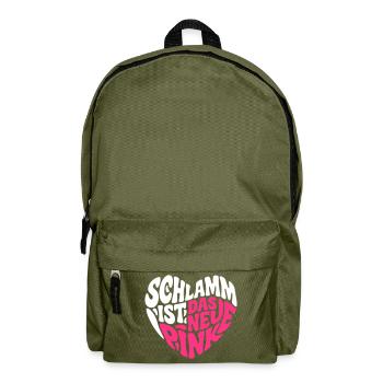 Schlamm ist das neue pink - Rucksack - Olivgrün - Vorne
