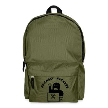 Friendly Hackers Club - Rucksack - Olivgrün - Vorne