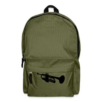 Trompete Silhouette - Rucksack - Olivgrün - Vorne