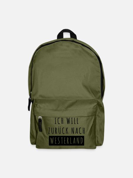 Ich will zurück nach Westerland - Rucksack - Olivgrün
