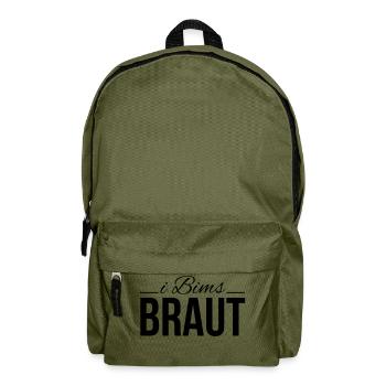 i bims braut - Rucksack - Olivgrün - Vorne