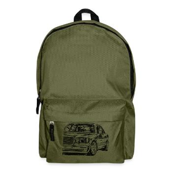 W126 Dirty Vintage Style - Rucksack - Olivgrün - Vorne