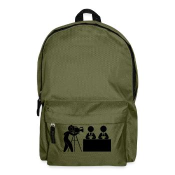 Nachrichten Kameramann Studio - Rucksack - Olivgrün - Vorne