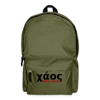 chaos in griechisch - Rucksack - Olivgrün - Vorne