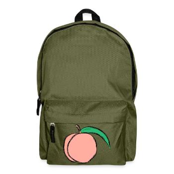 peach pfirsich veggie gemuese fruits17 - Rucksack - Olivgrün - Vorne