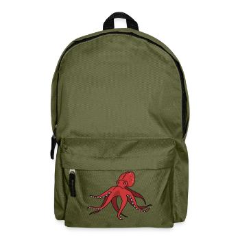 tintenfisch giant octopus krake kalmar sepien fish - Rucksack - Olivgrün - Vorne