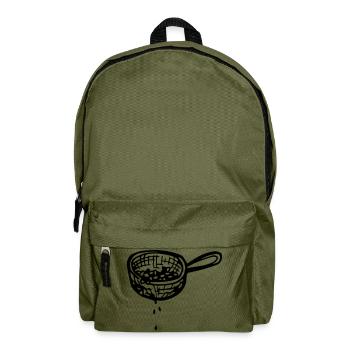 Sieb, abgießen, absieben, abseihen - Rucksack - Olivgrün - Vorne