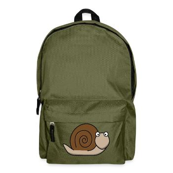 Freundliche Schnecke - Rucksack - Olivgrün - Vorne