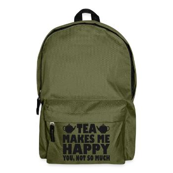 Tea makes me happy - Rucksack - Olivgrün - Vorne