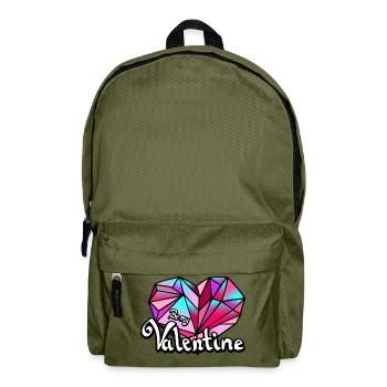 Valentinstag Be my Valentine geometrisch - Rucksack - Olivgrün - Vorne