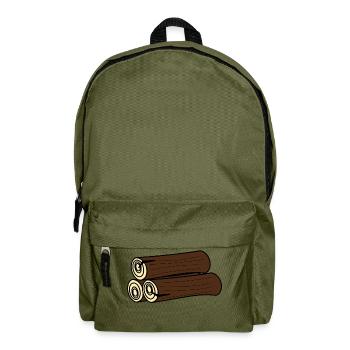 forest woods woodland wald tree baumstamm170 - Rucksack - Olivgrün - Vorne