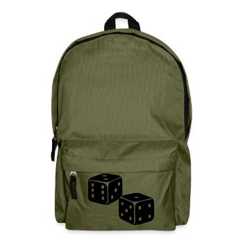Würfel,spiel,spieler - Rucksack - Olivgrün - Vorne