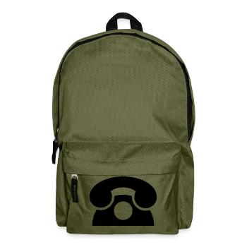 telephone mobiltelefon handy funktelefon retro1 - Rucksack - Olivgrün - Vorne