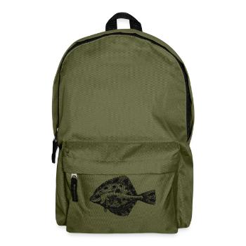flunder-fisch-01 - Rucksack - Olivgrün - Vorne