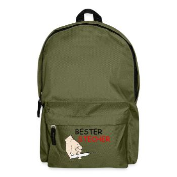 Neues T-Shirt Bester Stecher Geschenkidee - Rucksack - Olivgrün - Vorne