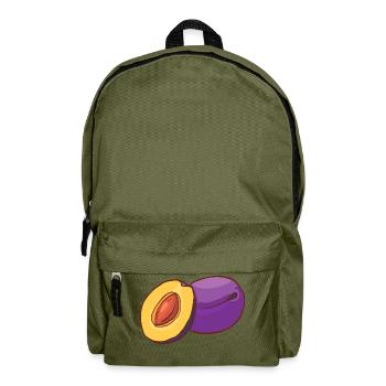 Pflaumen Zwetschgen - Rucksack - Olivgrün - Vorne