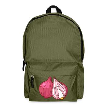 Rote Zwiebeln - Rucksack - Olivgrün - Vorne