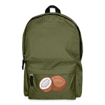 Kokospalme Kokos Kokosnusspalme Kokosnuss Kokosnuß - Rucksack - Olivgrün - Vorne
