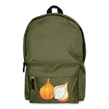 Gelbe Zwiebeln Speisezwiebeln - Rucksack - Olivgrün - Vorne