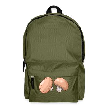 Champignons Egerlinge Angerlinge Pilze - Rucksack - Olivgrün - Vorne