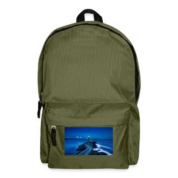 Küste mit Leuchtturm - Rucksack - Olivgrün - Vorne