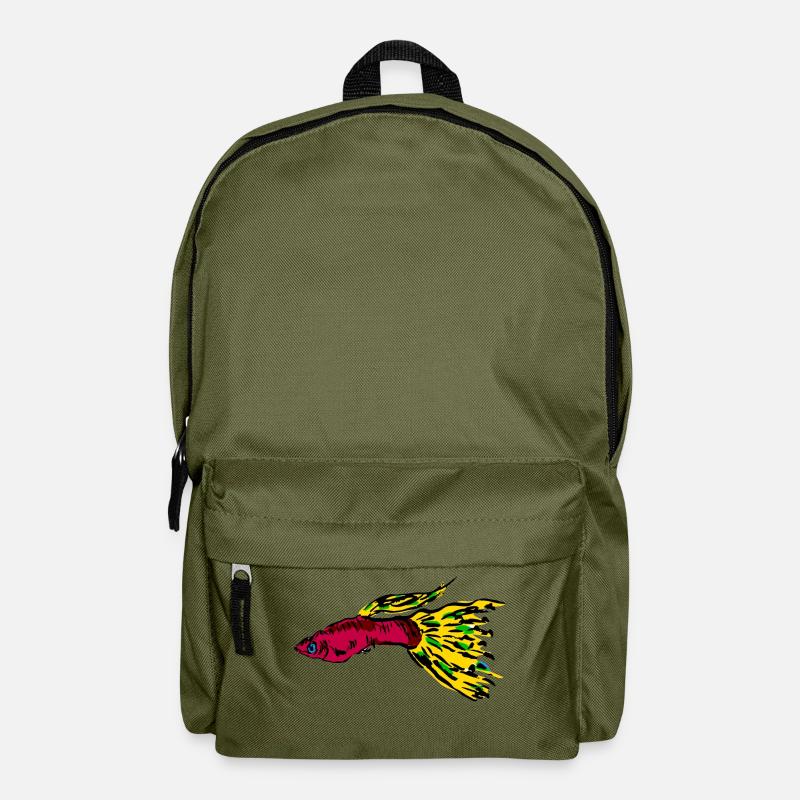 Fische - Rucksack - Olivgrün