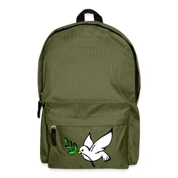 Friedenstaube - Rucksack - Olivgrün - Vorne