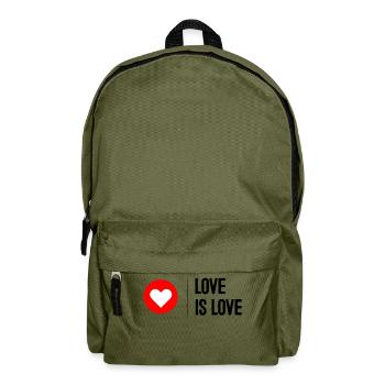 Love is Love - Rucksack - Olivgrün - Vorne