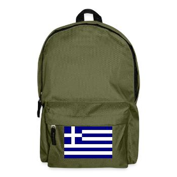 Griechenland Flagge - Rucksack - Olivgrün - Vorne