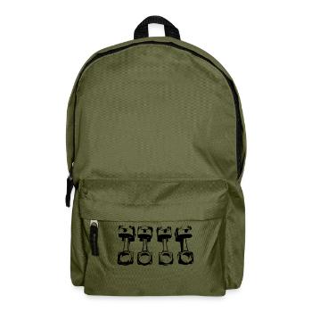 Pleuel Kolben 4 Zylinder - Rucksack - Olivgrün - Vorne