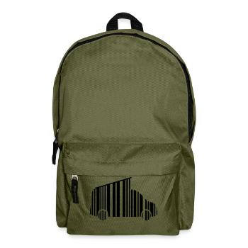 camper van dachzelt strichcode - Rucksack - Olivgrün - Vorne