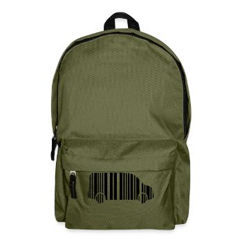 camper van strichcode - Rucksack - Olivgrün - Vorne