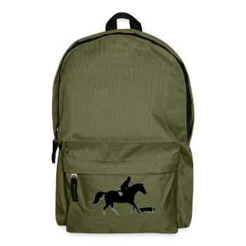 reiter_pferd_hund - Sac à dos - vert olive - Devant