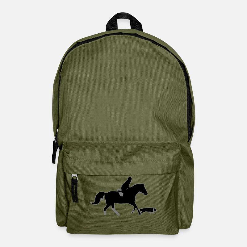 reiter_pferd_hund - Rucksack - Olivgrün