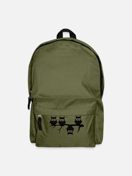Be Different 4 Eulen Anderst verschieden - Rucksack - Olivgrün