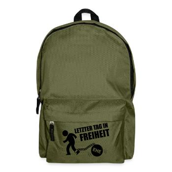 Letzter Tag in Freiheit - Rucksack - Olivgrün - Vorne