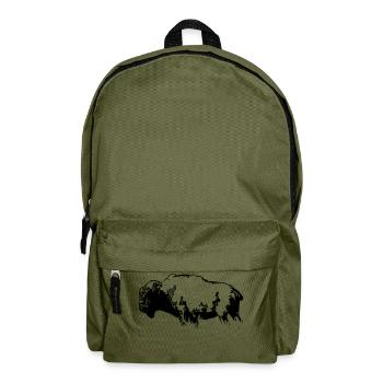 Bison - Büffel - Buffalo - Rucksack - Olivgrün - Vorne