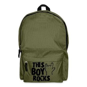 This Boy rocks - Rucksack - Olivgrün - Vorne